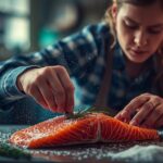 A técnica do salmão curado