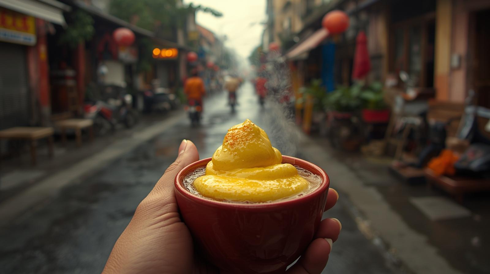 O café de ovo do Vietname