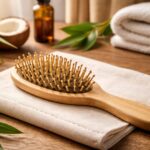 Escova de cabelo de bambu