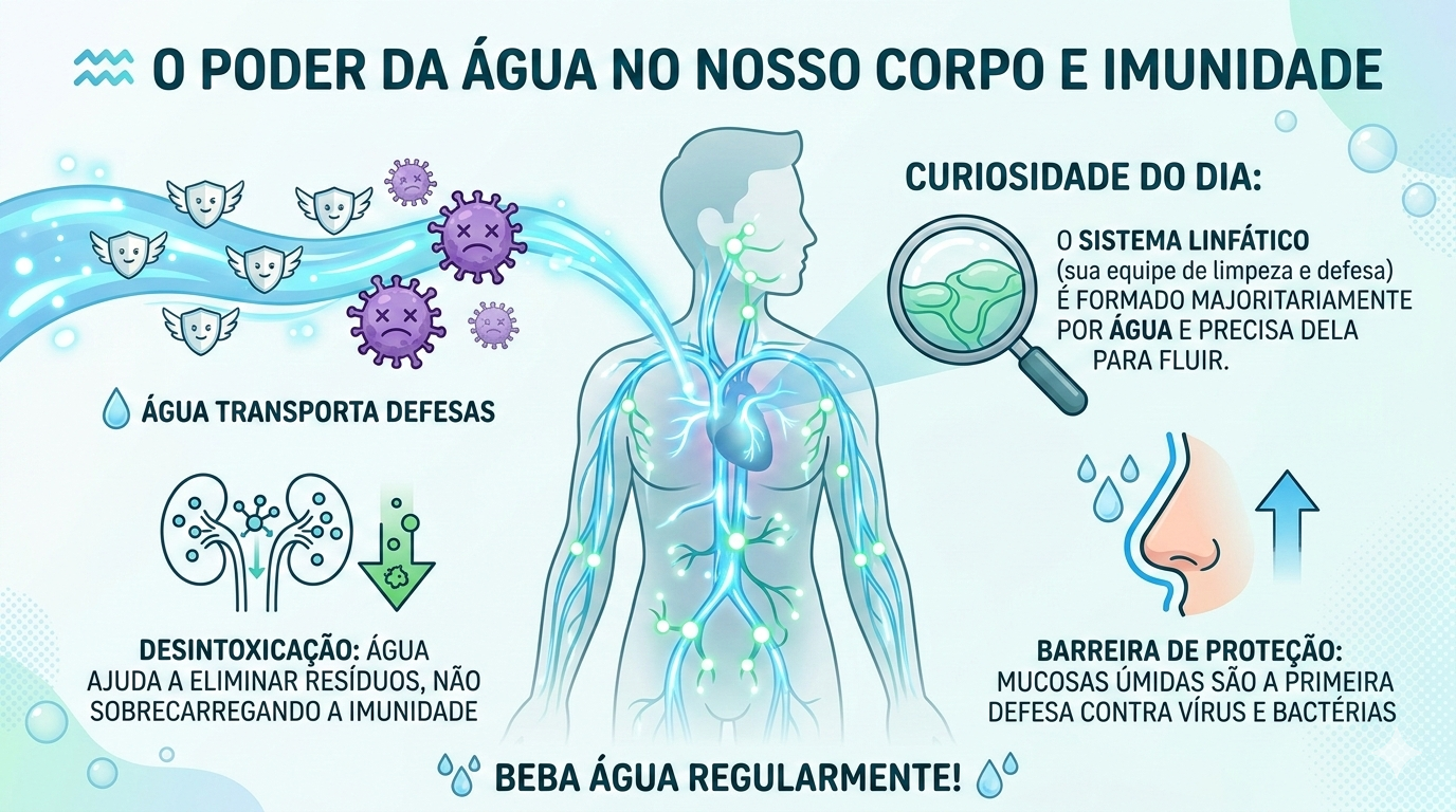 O Poder Invisível: Por que a água é o “segredo” da sua imunidade?