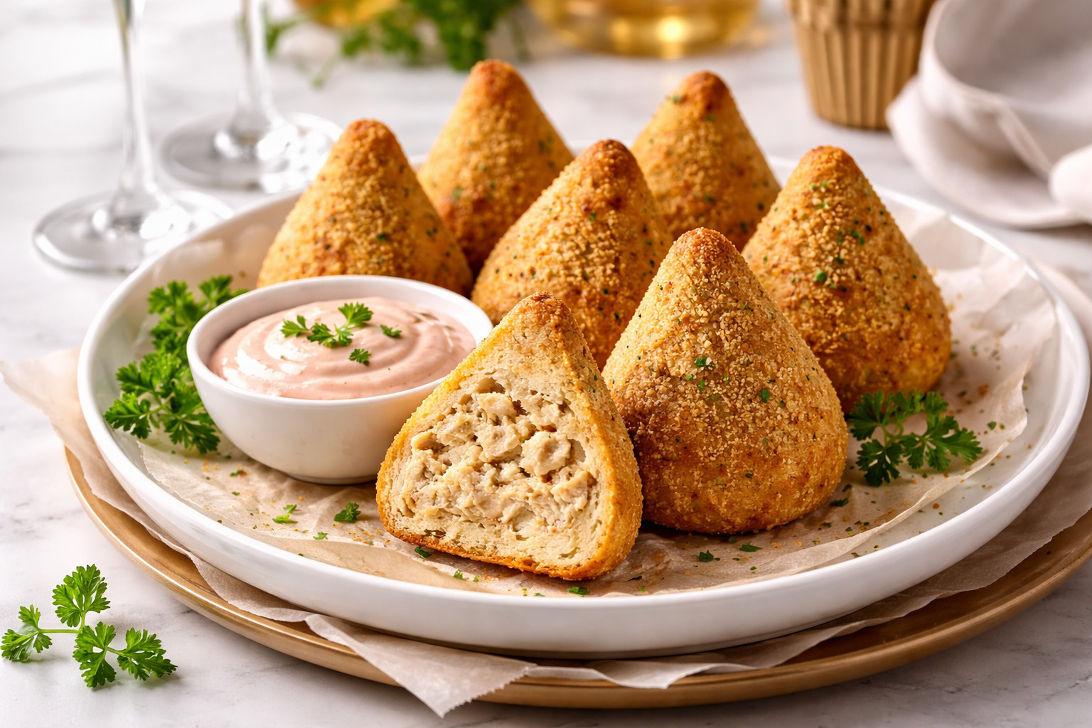 Receita Fit: coxinha assada saudável