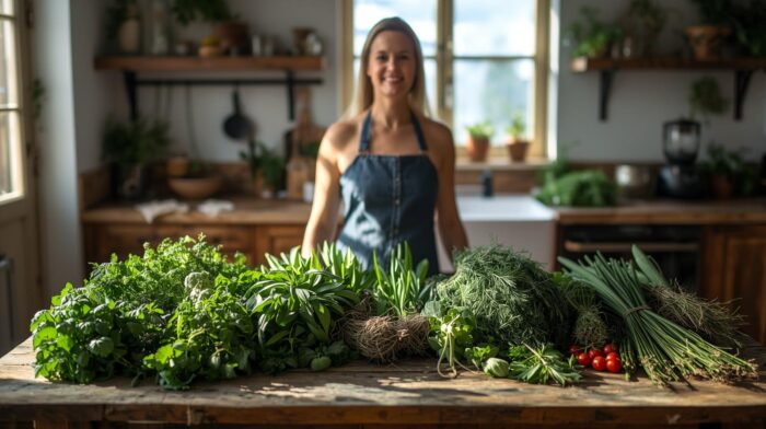 Ervas Frescas na Mesa