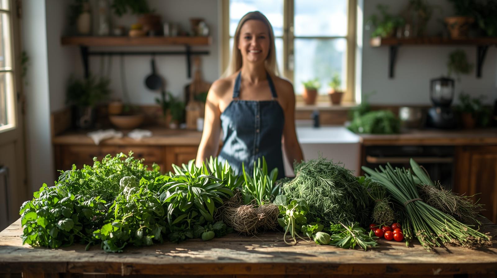 Ervas Frescas na Mesa