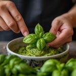 Molho Pesto: técnica que impede o manjericão de escurecer (oxidar)