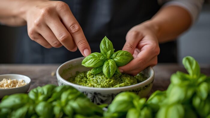 Molho Pesto: técnica que impede o manjericão de escurecer (oxidar)