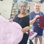 Duas mulheres transformam tecidos doados em enxovais para crianças em Cuiabá