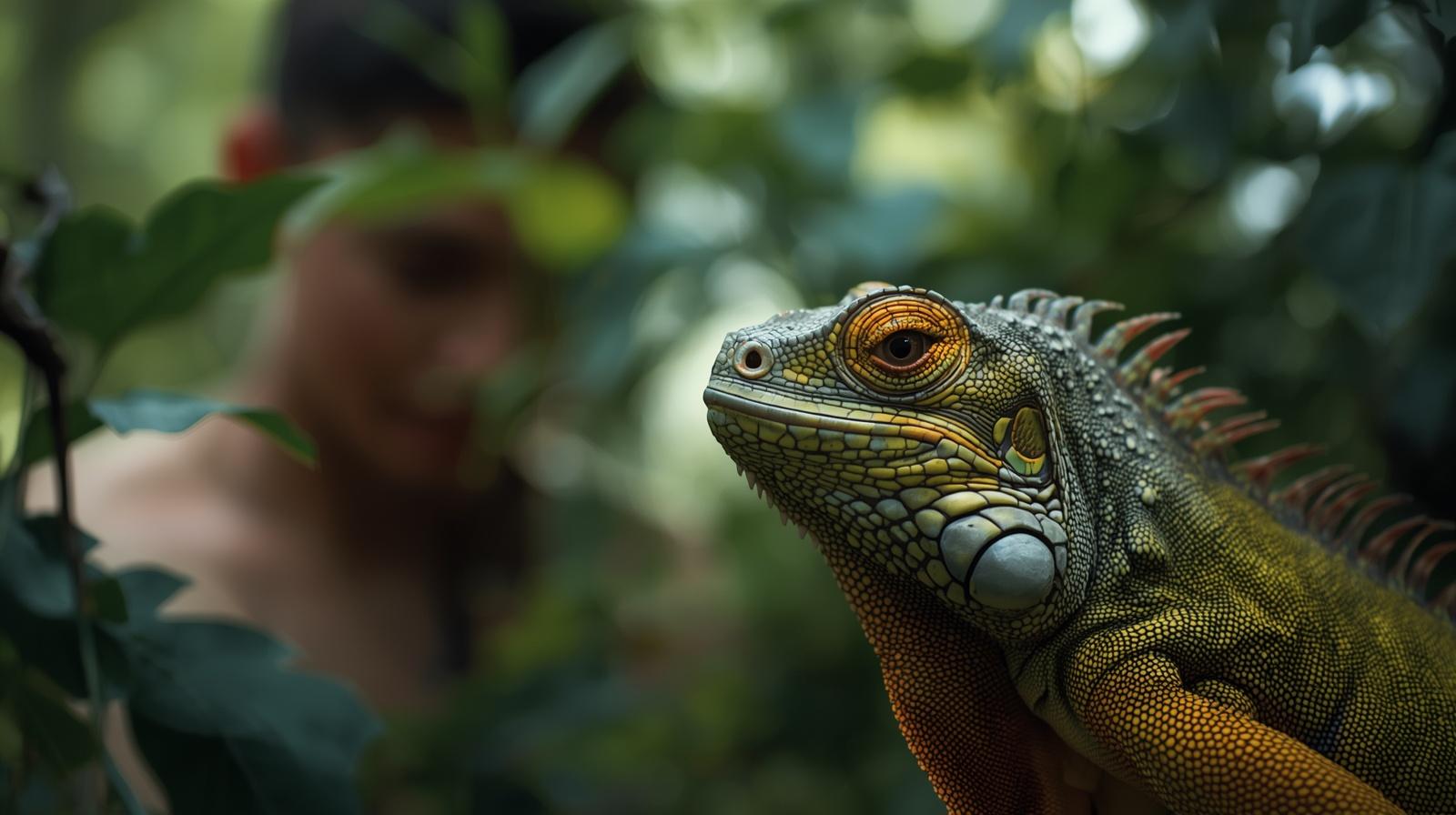 Observação da natureza através das iguanas
