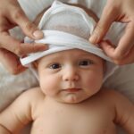 Como tirar a roupinha suja do bebê puxando pelos ombros sem sujar a cabeça