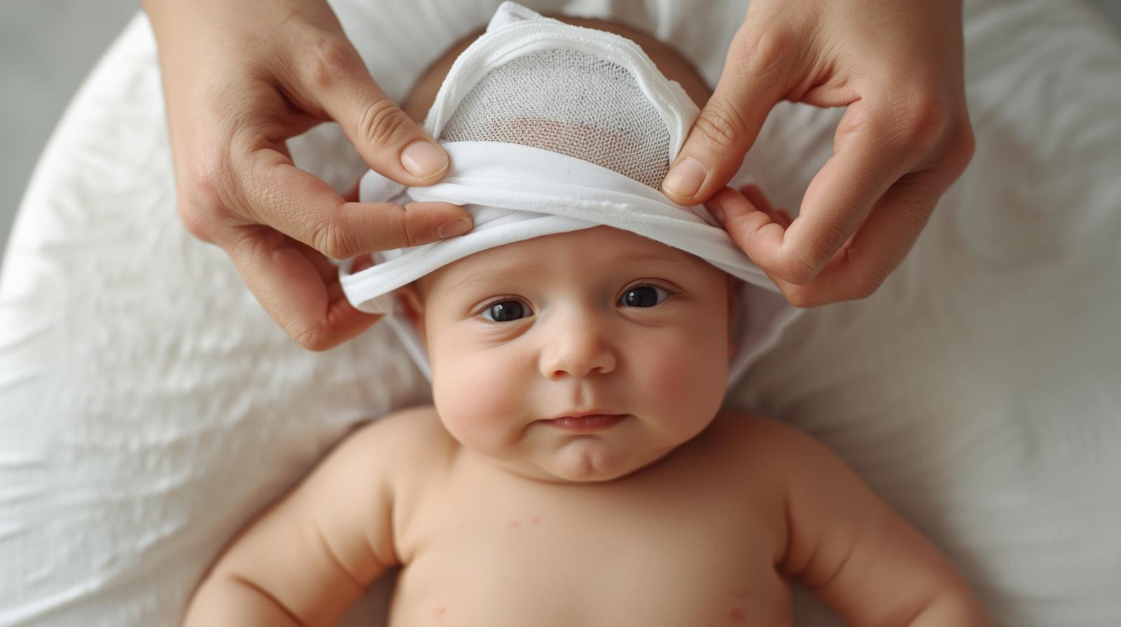 Como tirar a roupinha suja do bebê puxando pelos ombros sem sujar a cabeça