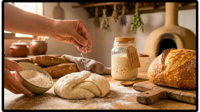 O segredo ancestral da fermentação natural usando apenas mandioca e água