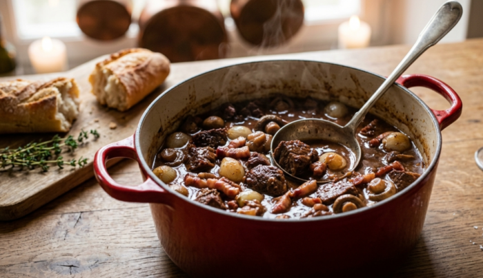 História e segredos do clássico Boeuf Bourguignon francês