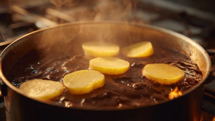 Errou a mão no sal? Conheça o truque simples da batata que salva o almoço sem deixar o caldo ralo