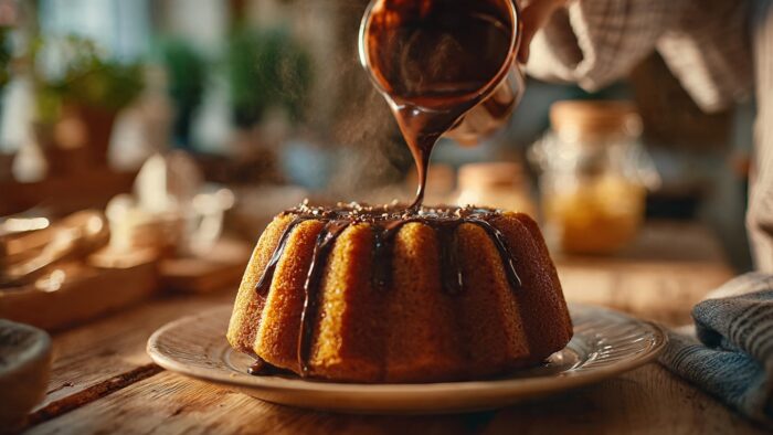 Bolo de milho com chocolate