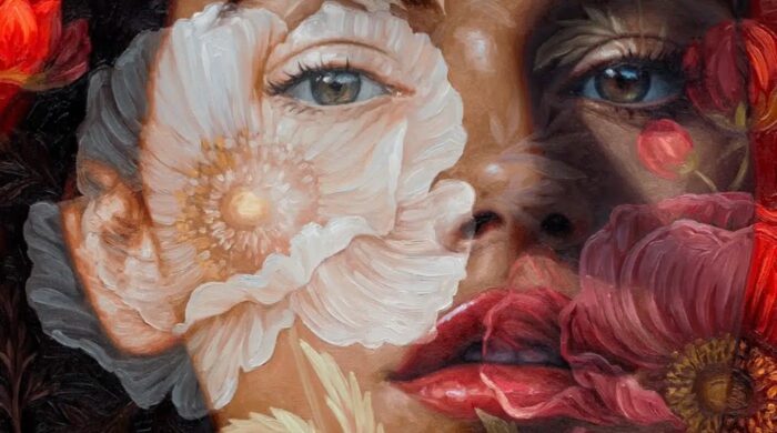 A linguagem das flores em retratos femininos