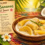 Banana cozida com creme de coco (Estilo Tuvalu)