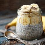 Creme gelado de banana e chia