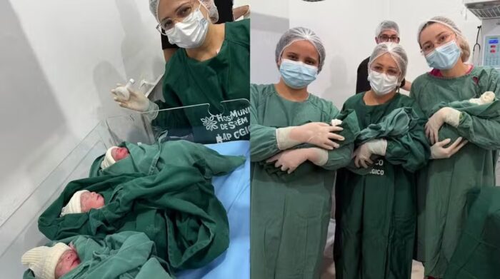Parto raro: jovem de 19 anos dá à luz trigêmeos em primeira gestação no Pará